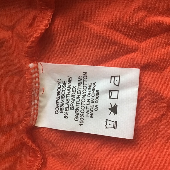 Embroidered orange cover up/ tunic top - Picture 8 of 9